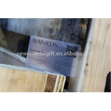 Transparent pvc business card printing